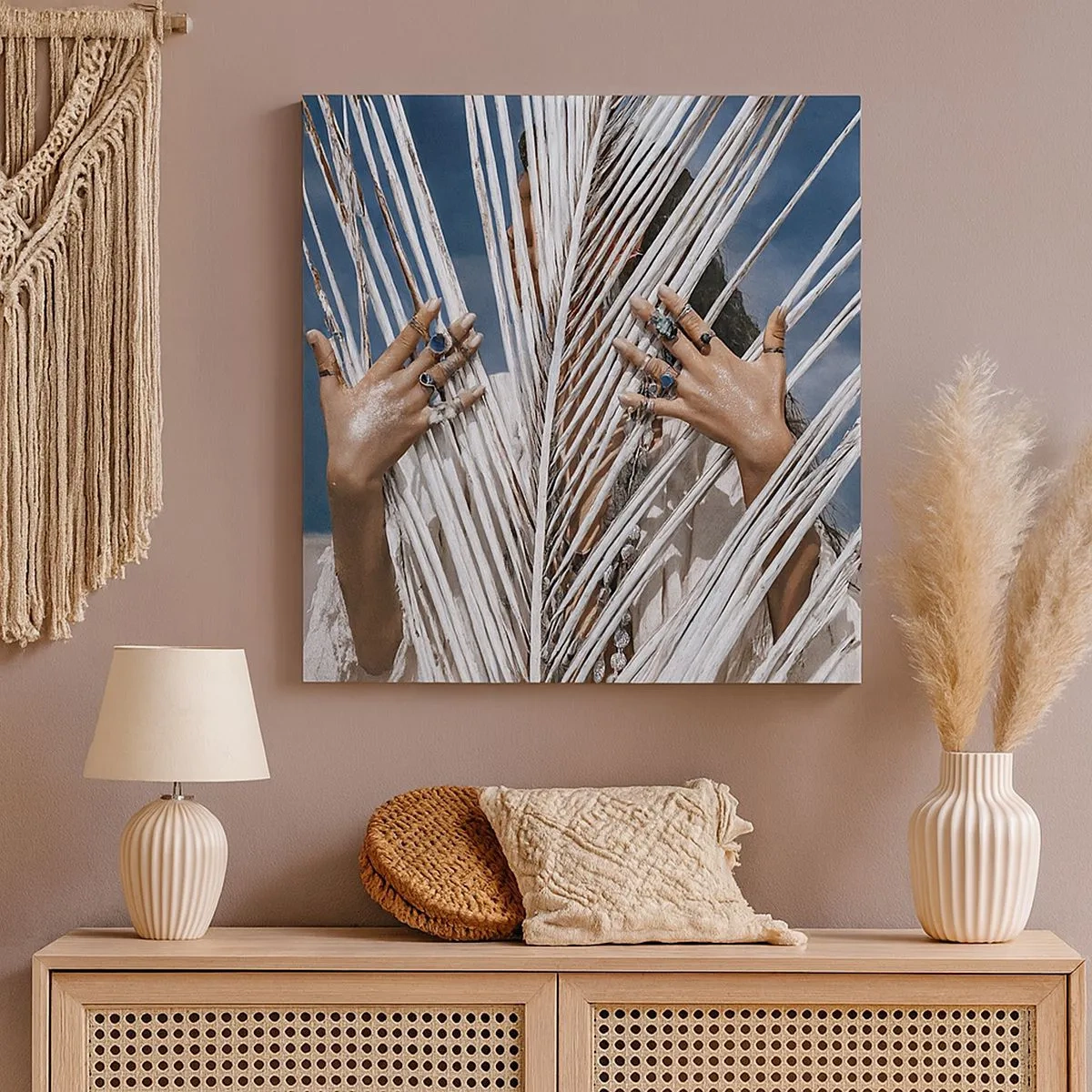 Schilderen op canvas - Het meisje van de sjamaan? - 30x30 cm