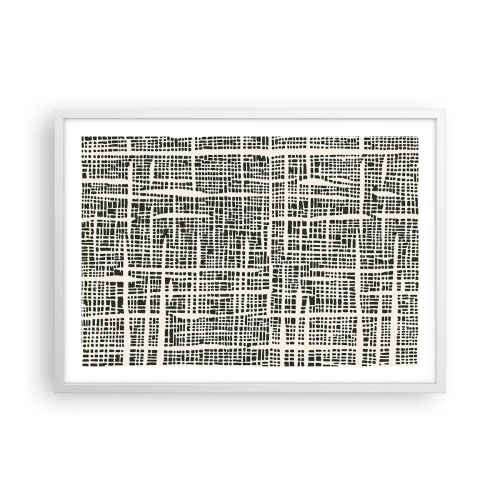 Poster in een witte lijst - Geweven compositie - 70x50 cm