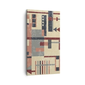 Schilderen op canvas - Een combinatie van verticalen en horizontalen - 45x80 cm