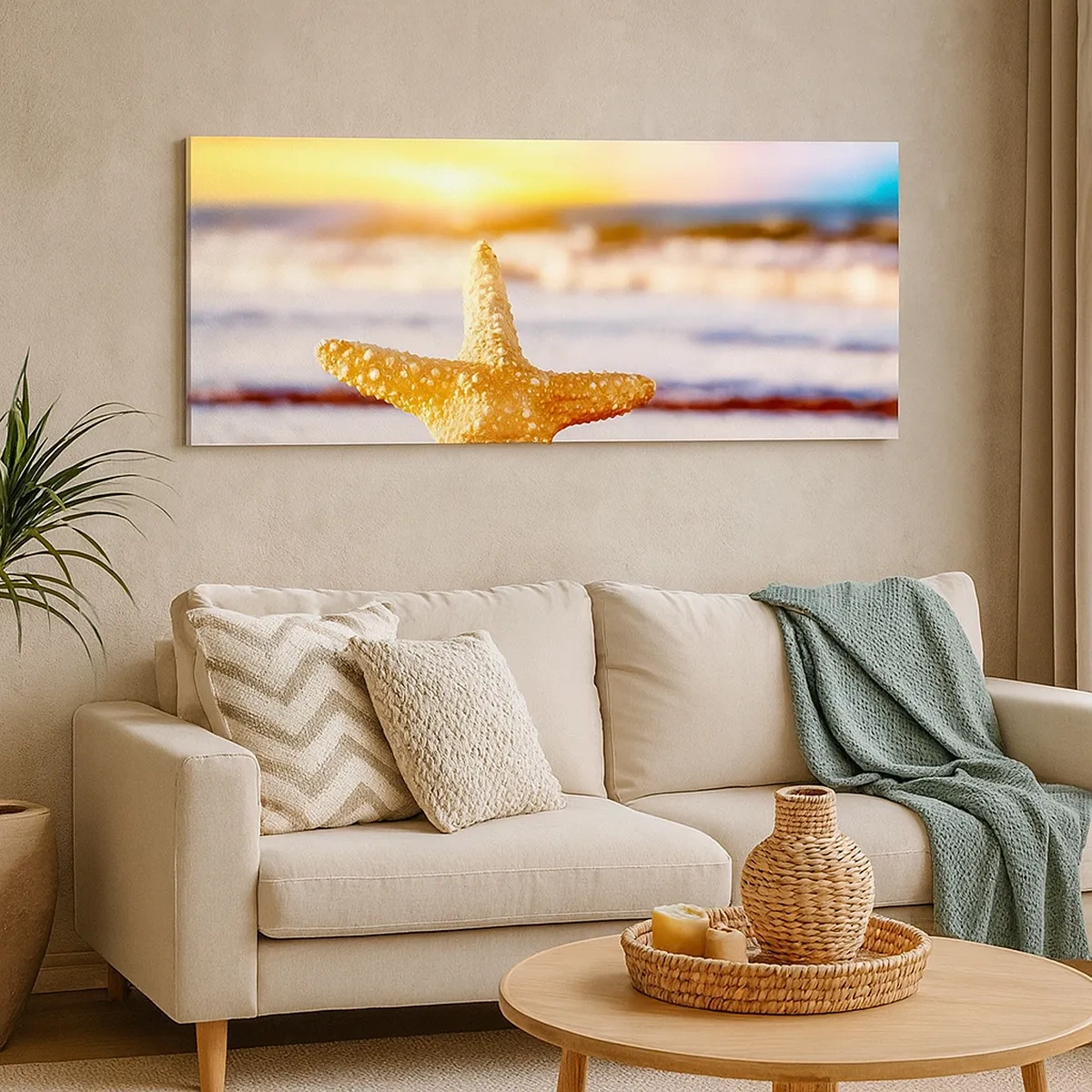 Schilderen op canvas - Een geschenk uit de zee - 30x30 cm