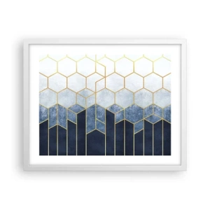 Poster in een witte lijst - Compositie in een gesyncopeerd ritme - 50x40 cm