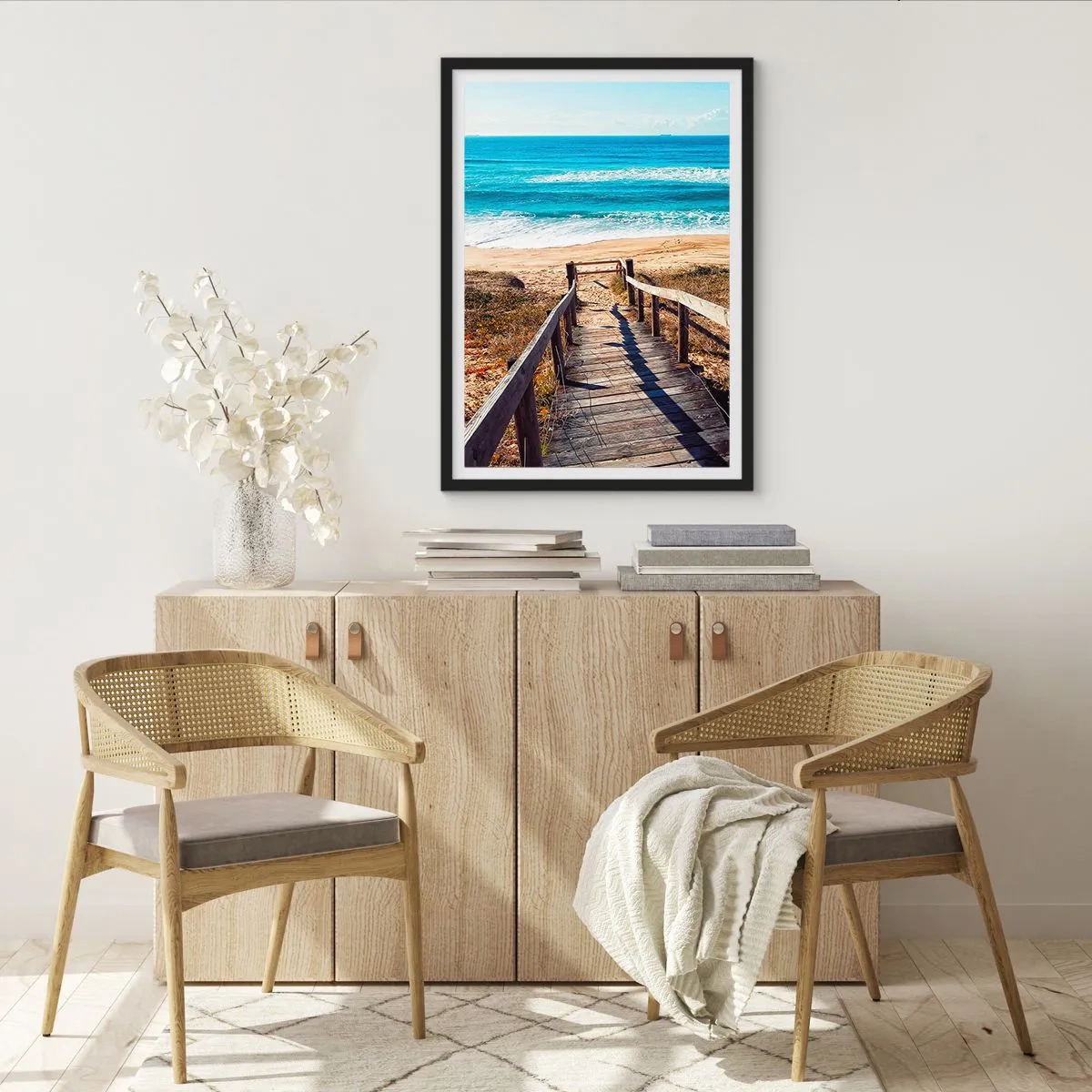 Poster in een zwarte lijst - Loop maar! - 30x40 cm