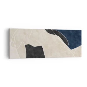 Schilderen op canvas - Abstracte compositie – kleurcontrast - 140x50 cm