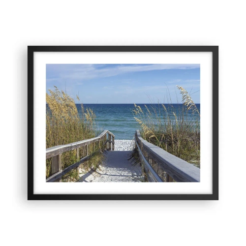 Poster in een zwarte lijst - In de zon, in de wind - 50x40 cm