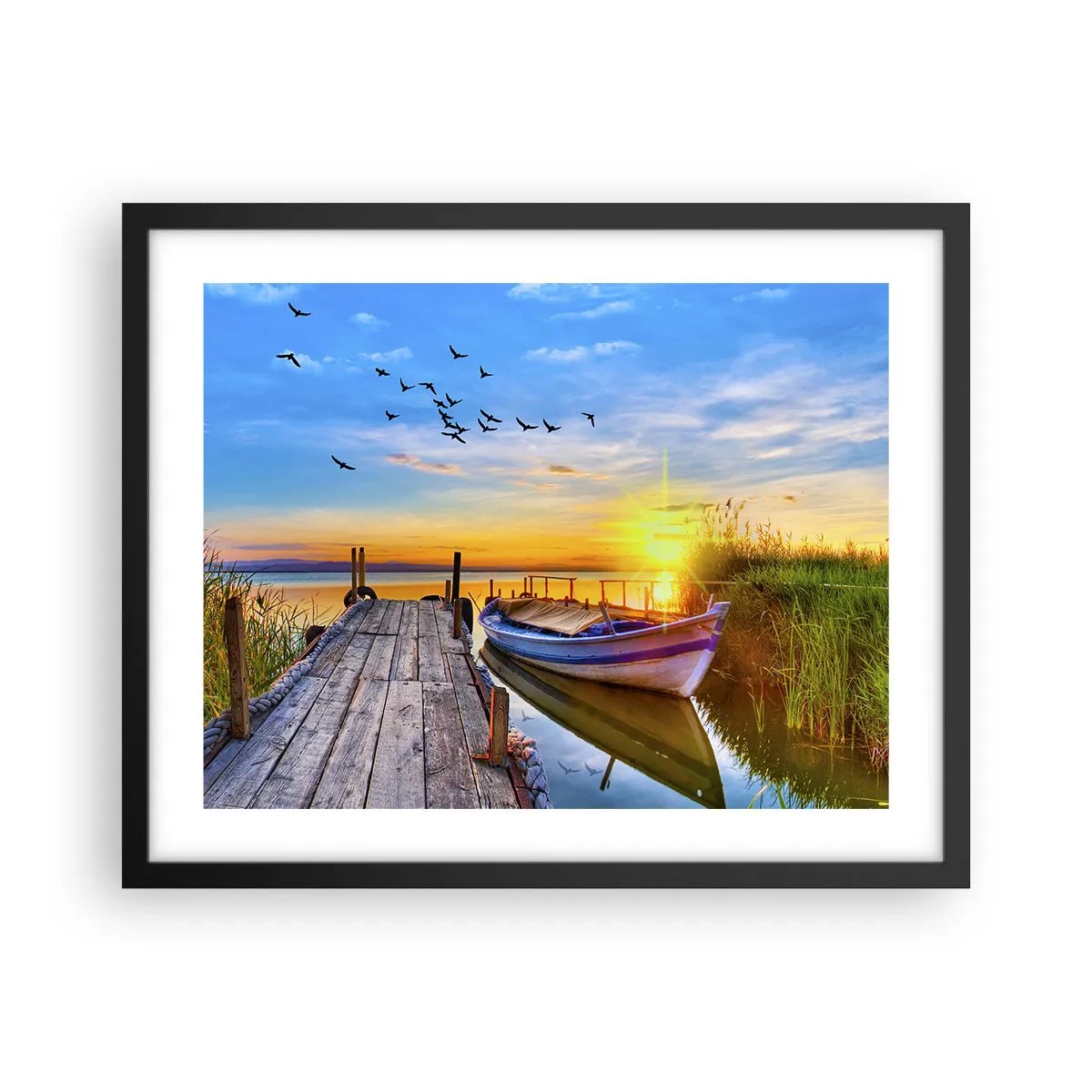 Poster in een zwarte lijst - Ik zie je morgen - 50x40 cm