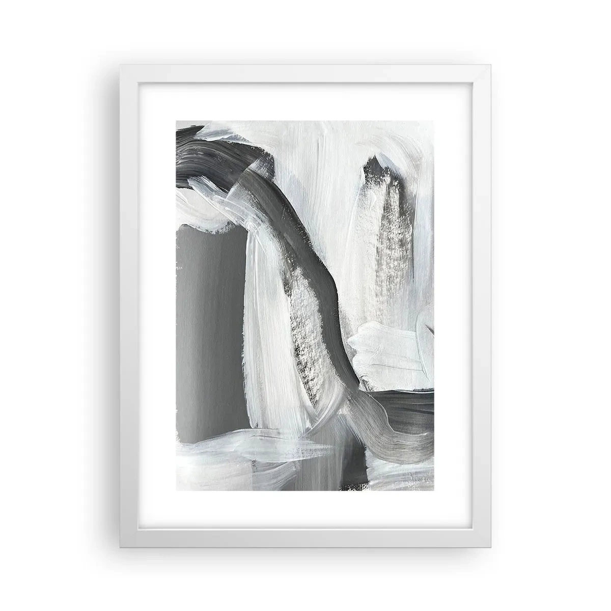 Poster in een witte lijst - Een beslissende beweging - 30x40 cm