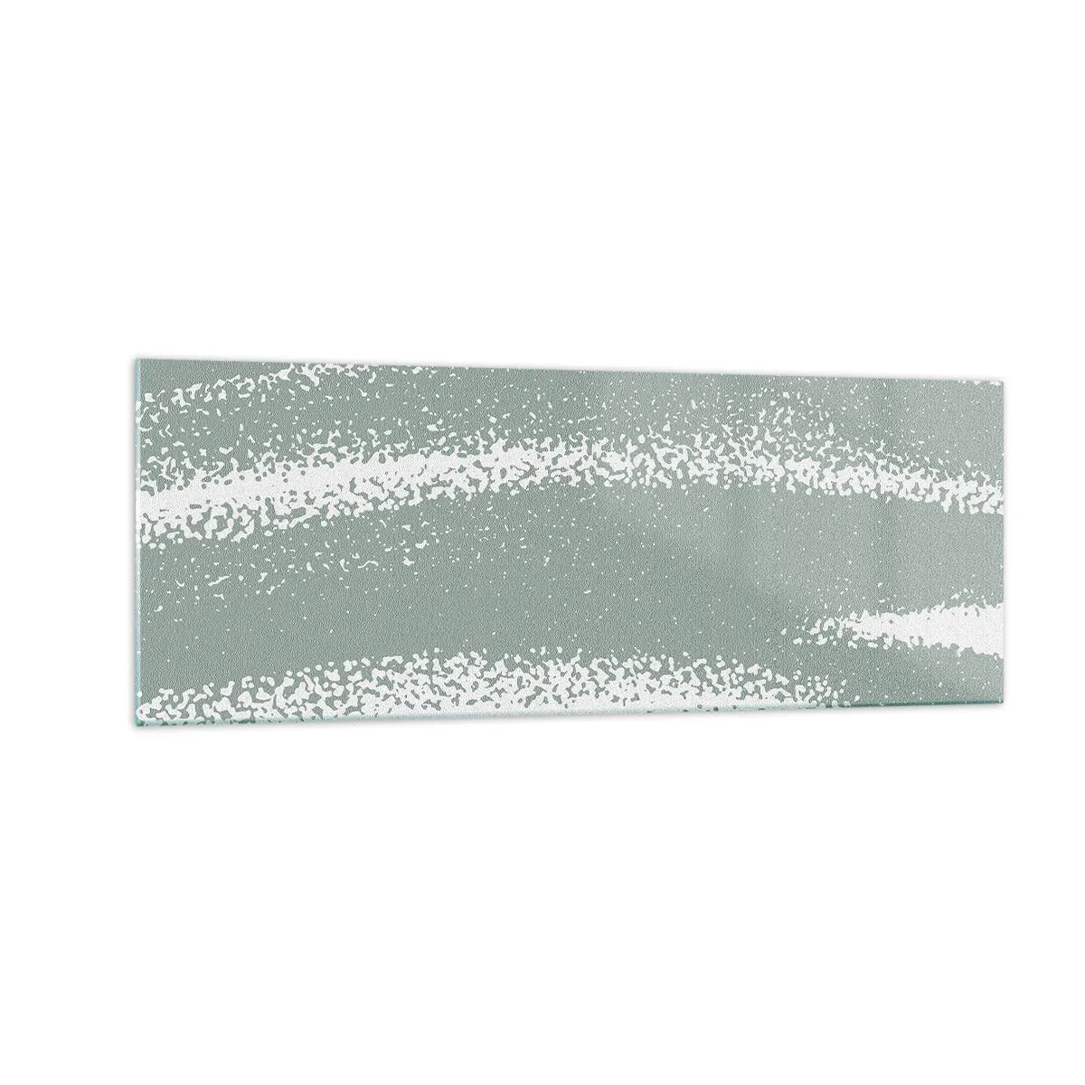 Schilderen op glas - Abstractie in een winterklimaat - 140x50 cm