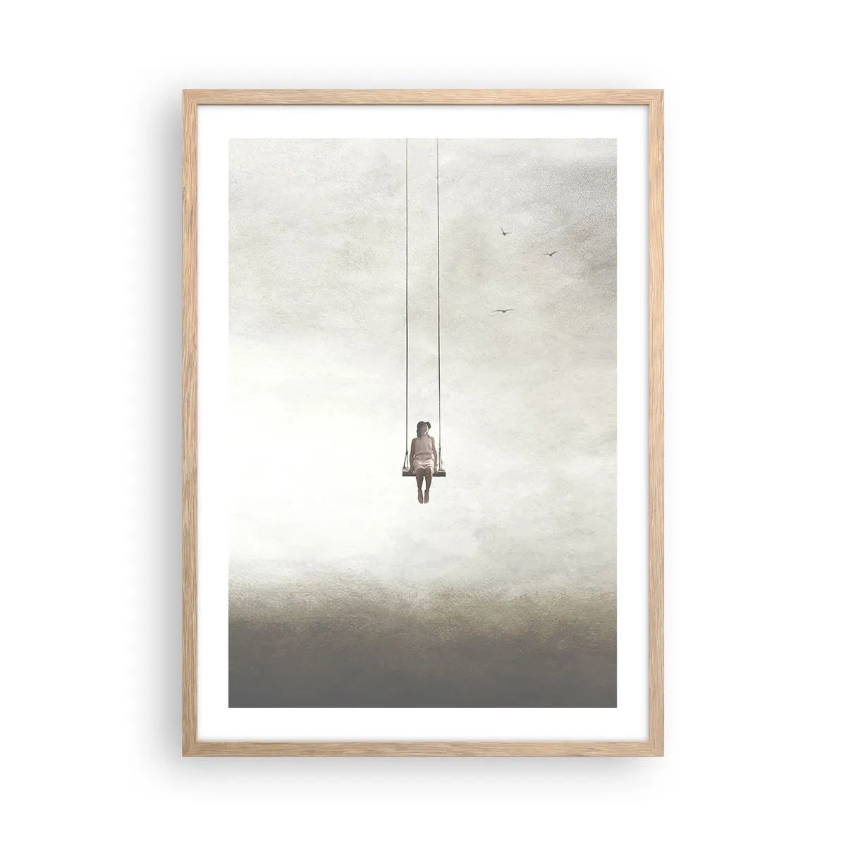 Een poster in een licht eiken lijst - Een kind in ons - 50x70 cm