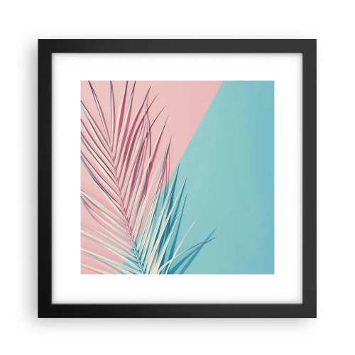 Poster in een zwarte lijst - Tropische impressie - 30x30 cm