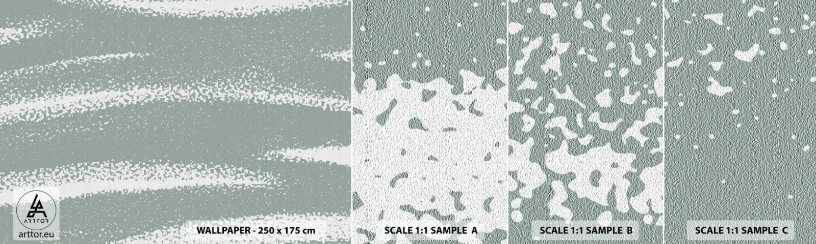 Fotobehang Monster Zelfklevend Deluxe Sticker - Abstractie in een winterklimaat - Abstractie, Helder, Minimalisme - 100x30 cm