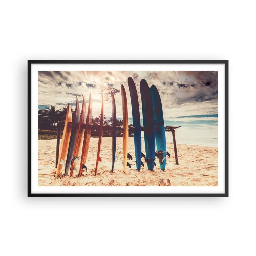 Poster in een zwarte lijst - Weltrusten, zie je morgen - 91x61 cm