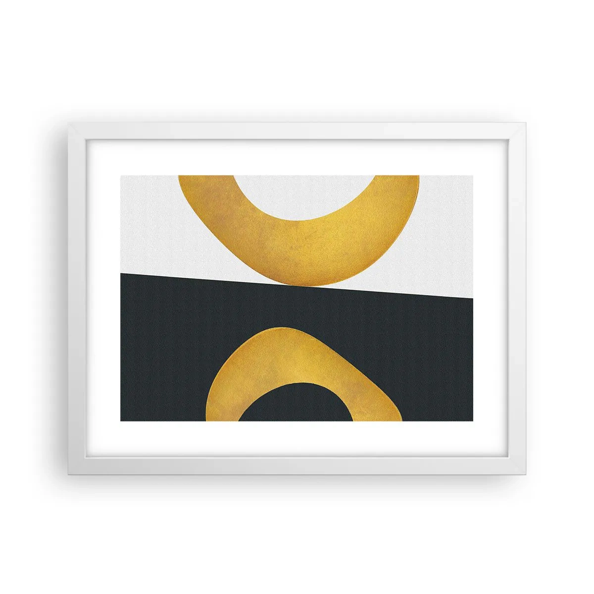 Poster in een witte lijst - Ten eerste: goud - 40x30 cm