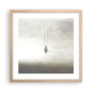 Een poster in een licht eiken lijst - Een kind in ons - 40x40 cm