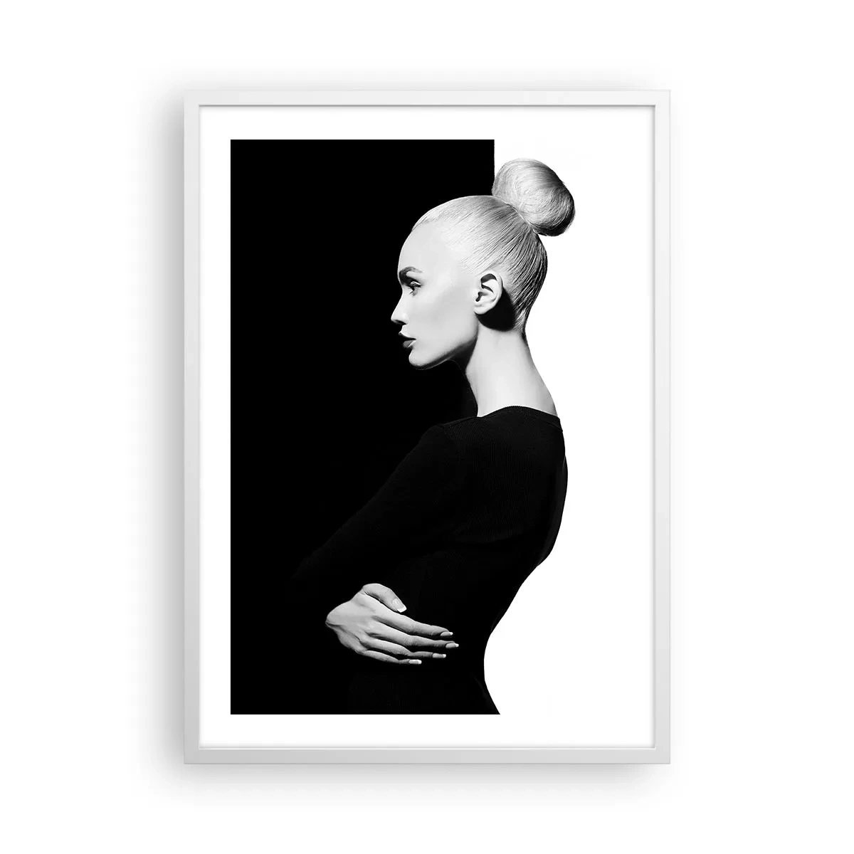 Poster in een witte lijst - Gewoon een vrouw - 50x70 cm
