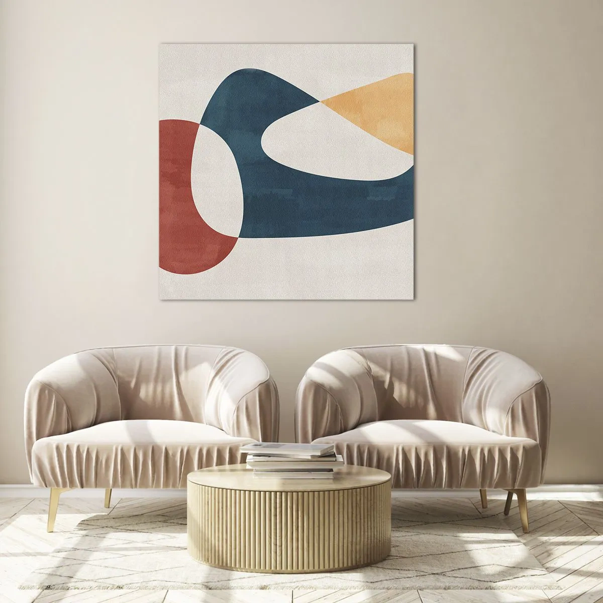 Schilderen op glas - Invloeden en metamorfoses - 60x60 cm