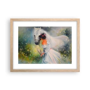 Een poster in een licht eiken lijst - Als uit een mooie droom - 40x30 cm