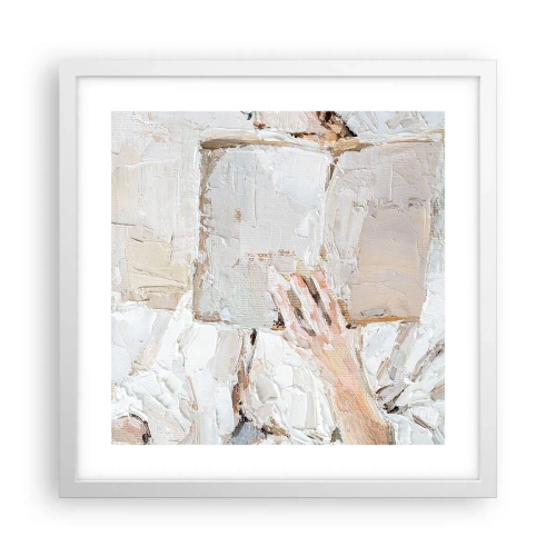 Poster in een witte lijst - In een andere wereld - 40x40 cm