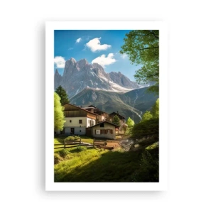 Poster - Alpine idylle - 50x70 cm