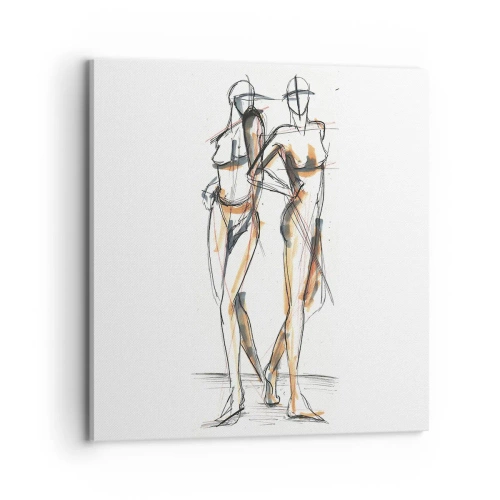 Schilderen op canvas - Een studie van genade - 70x70 cm