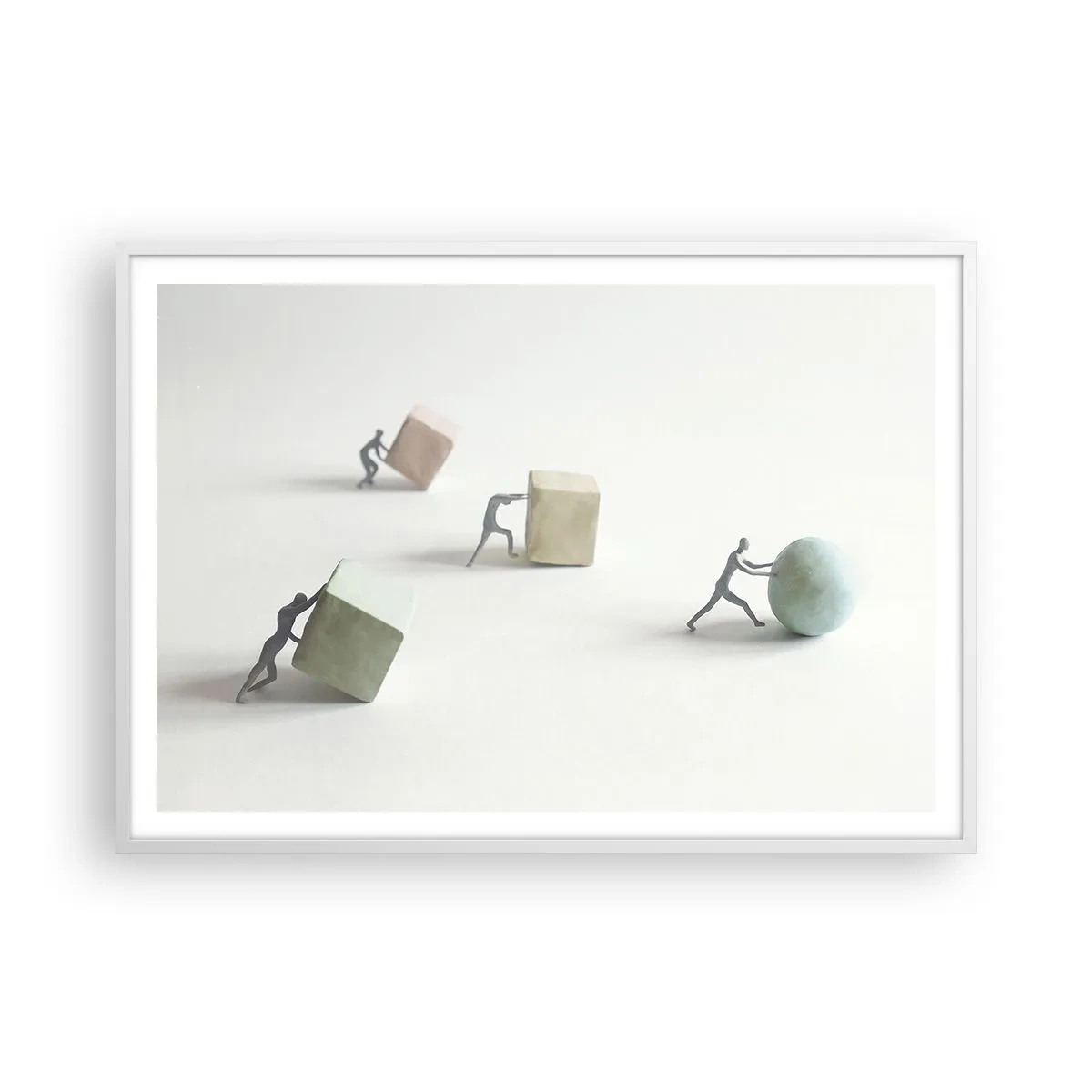 Poster in een witte lijst - Puur leven - 100x70 cm