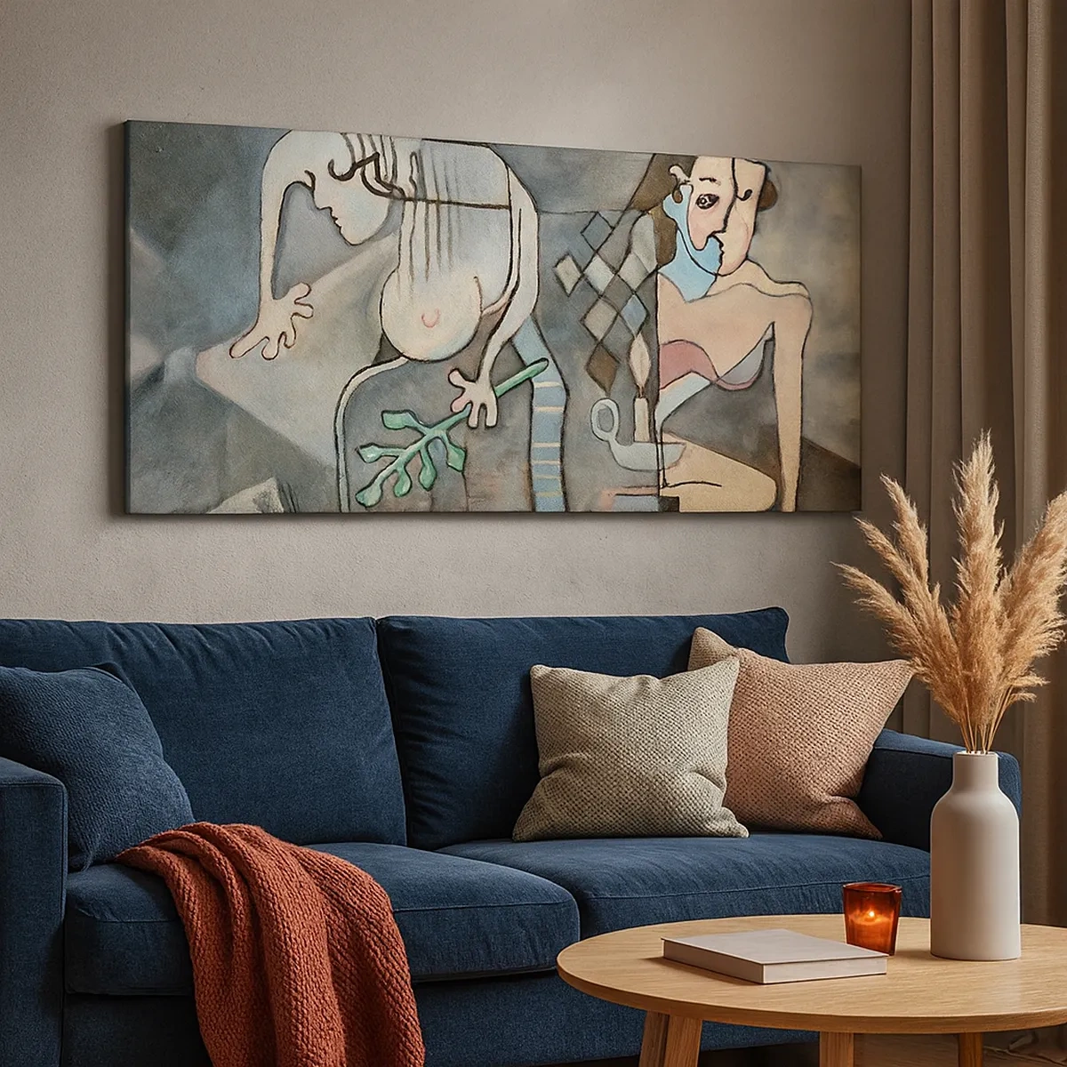 Schilderen op canvas - Mozaïek van geest en materie - 30x30 cm