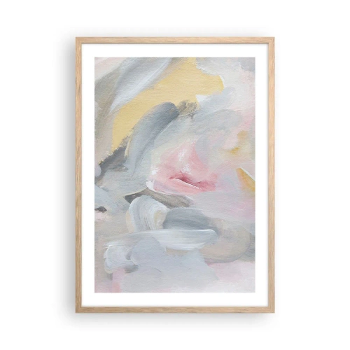Een poster in een licht eiken lijst - In een pastelkleurige wereld - 50x70 cm