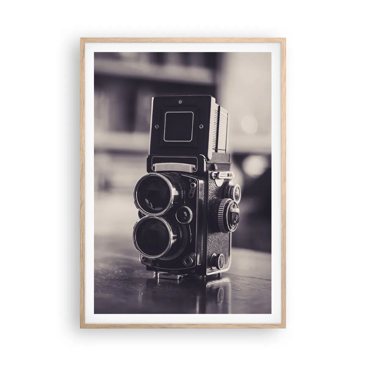 Een poster in een licht eiken lijst - De magie van oude fotografie - 70x100 cm