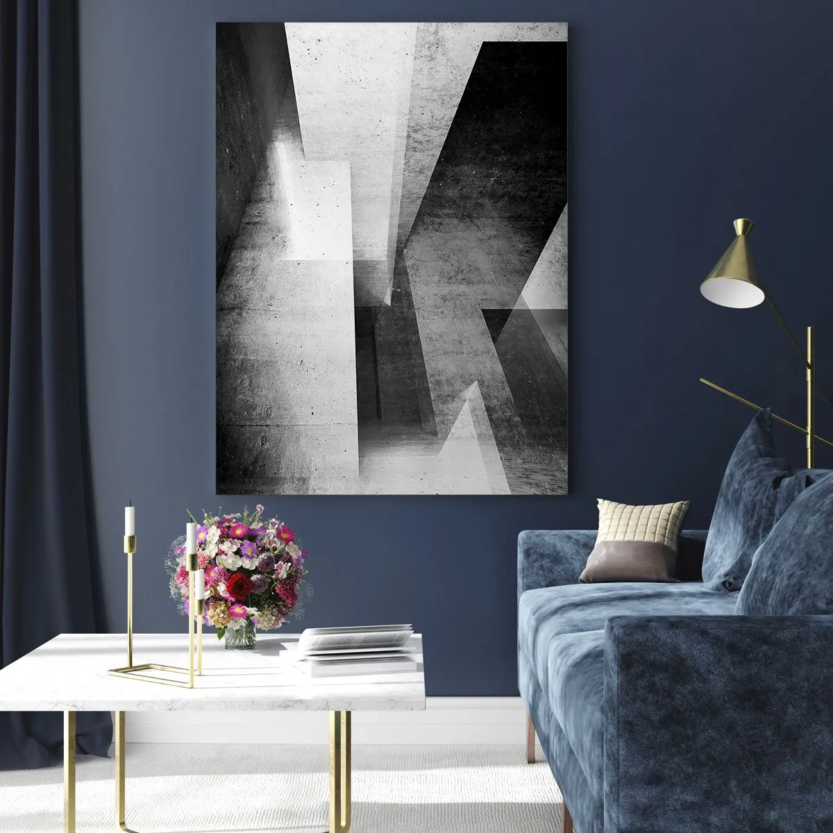 Schilderen op glas - De structuur van de ruimte - 50x70 cm
