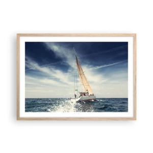 Een poster in een licht eiken lijst - Ze halen ons niet in! - 70x50 cm