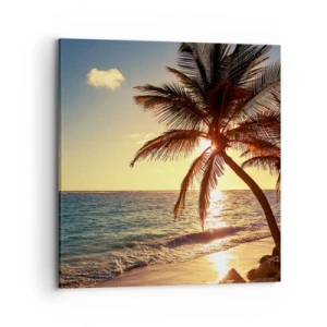 Schilderen op canvas - Zomer onder de palmbomen - 70x70 cm