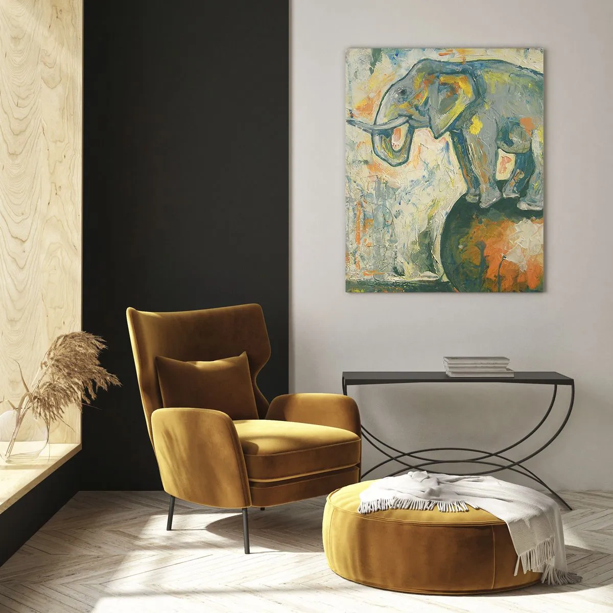 Schilderen op glas - Lang leve het circus! - 80x120 cm