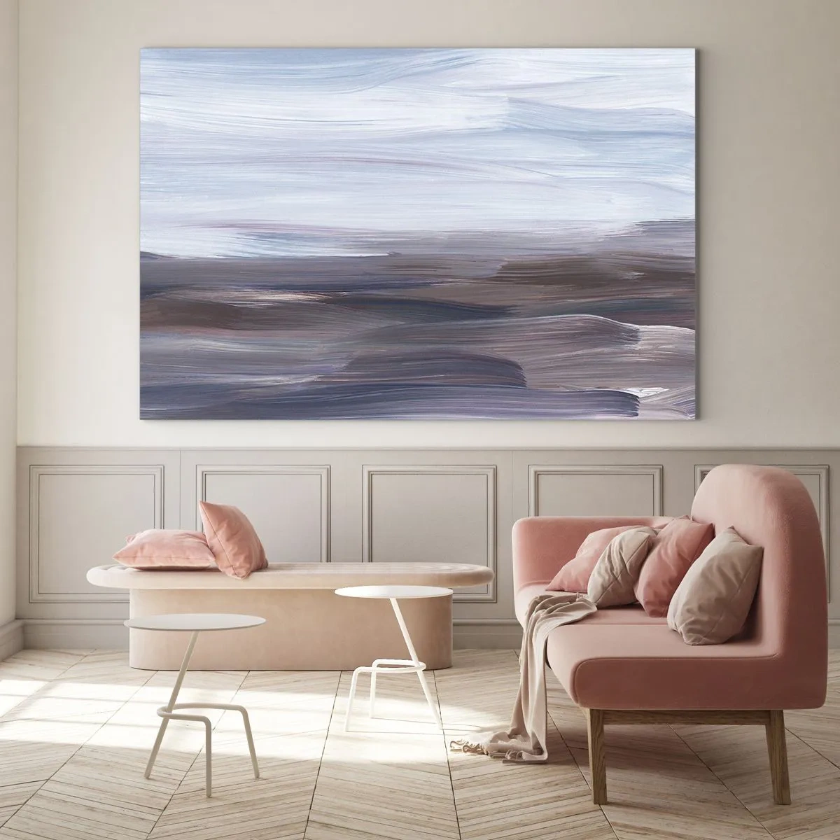 Schilderen op glas - Elementen: water - 100x70 cm