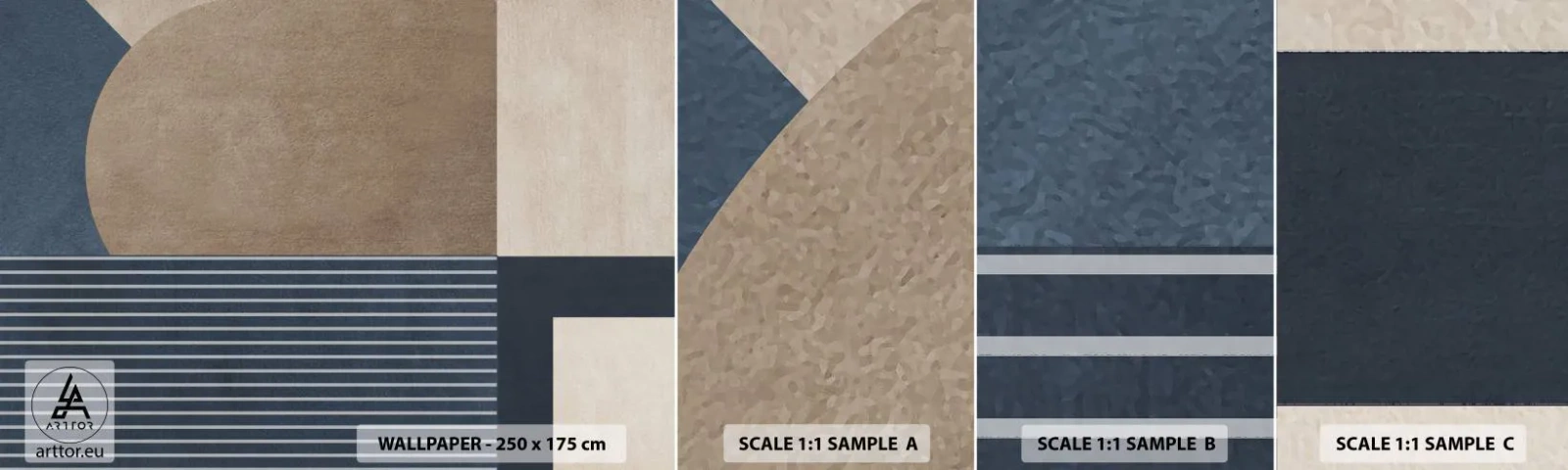 Fotobehang Monster Zelfklevend Deluxe Sticker - Een compositie van eenvoud en rondheid - Minimalisme, Abstractie, Deel - 100x30 cm