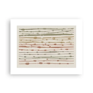 Poster - Muzieknotatie van kleuren - 40x30 cm