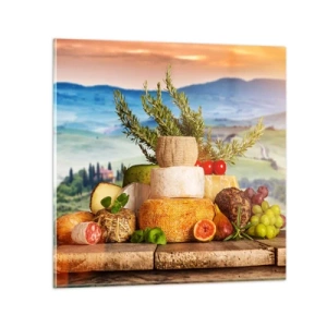 Schilderen op glas - De Italiaanse levensvreugde - 40x40 cm