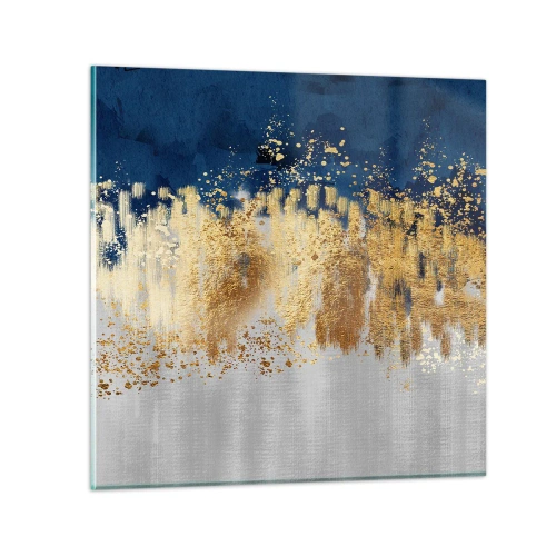 Schilderen op glas - Een moderne compositie met sprankeling - 30x30 cm