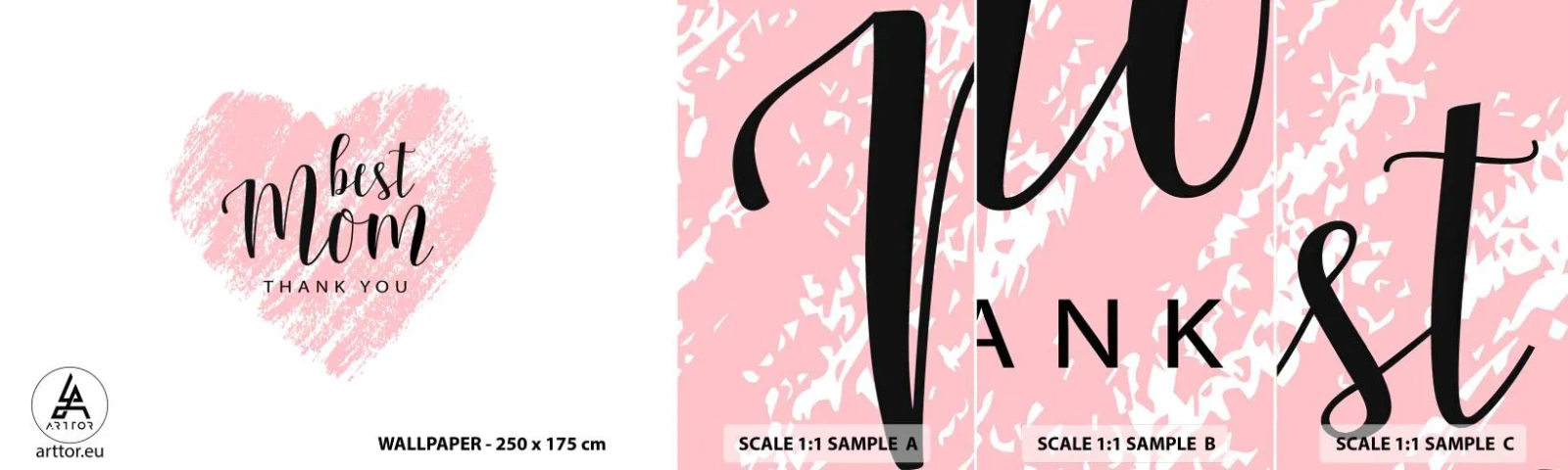 Fotobehang Monster Zelfklevend Deluxe Sticker - Altijd het juiste moment - Hart, Liefde, Moederdag - 100x30 cm