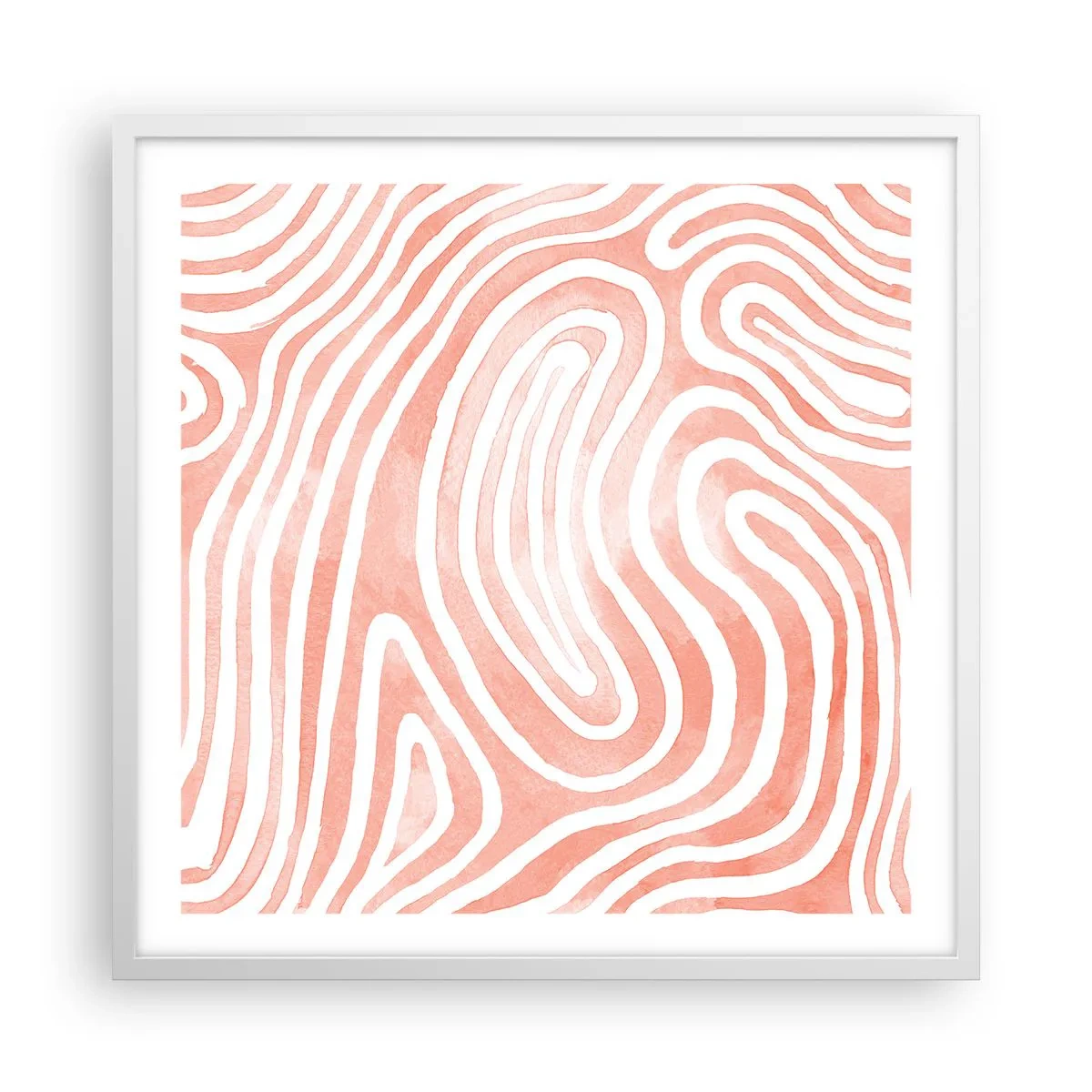 Poster in een witte lijst - In het koraallabyrint - 60x60 cm