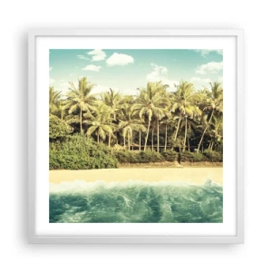 Poster in een witte lijst - Hoe zit het hier? - 50x50 cm