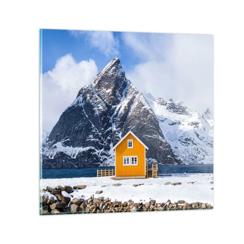 Schilderen op glas - Scandinavische vakanties - 40x40 cm