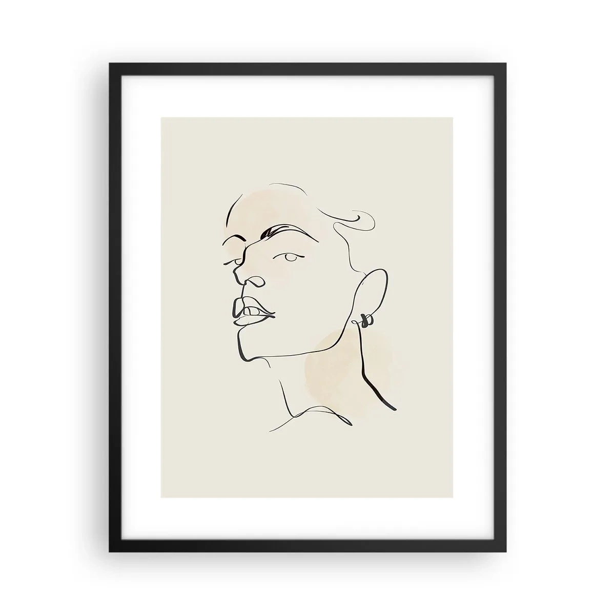 Poster in een zwarte lijst - Een trotse blik - 40x50 cm