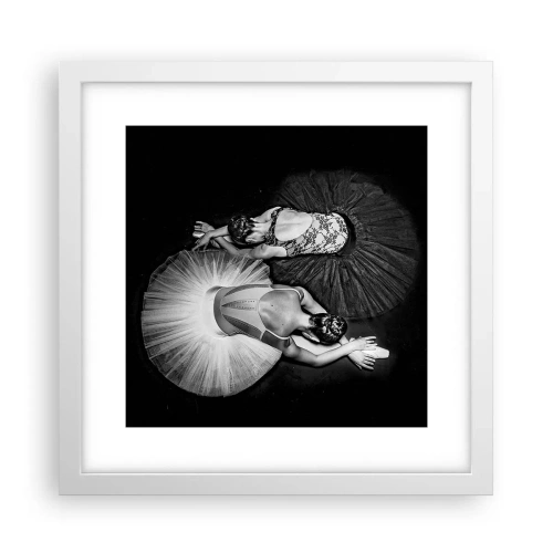 Poster in een witte lijst - Jin en Jang - perfecte balans - 30x30 cm