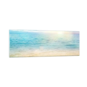 Schilderen op glas - Groot blauw - 90x30 cm