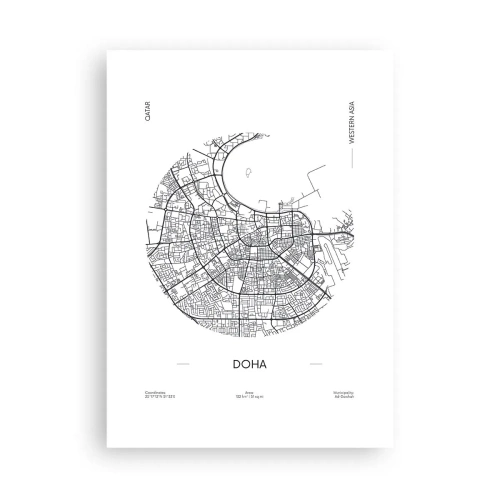 Poster - Anatomie van Doha - 50x70 cm