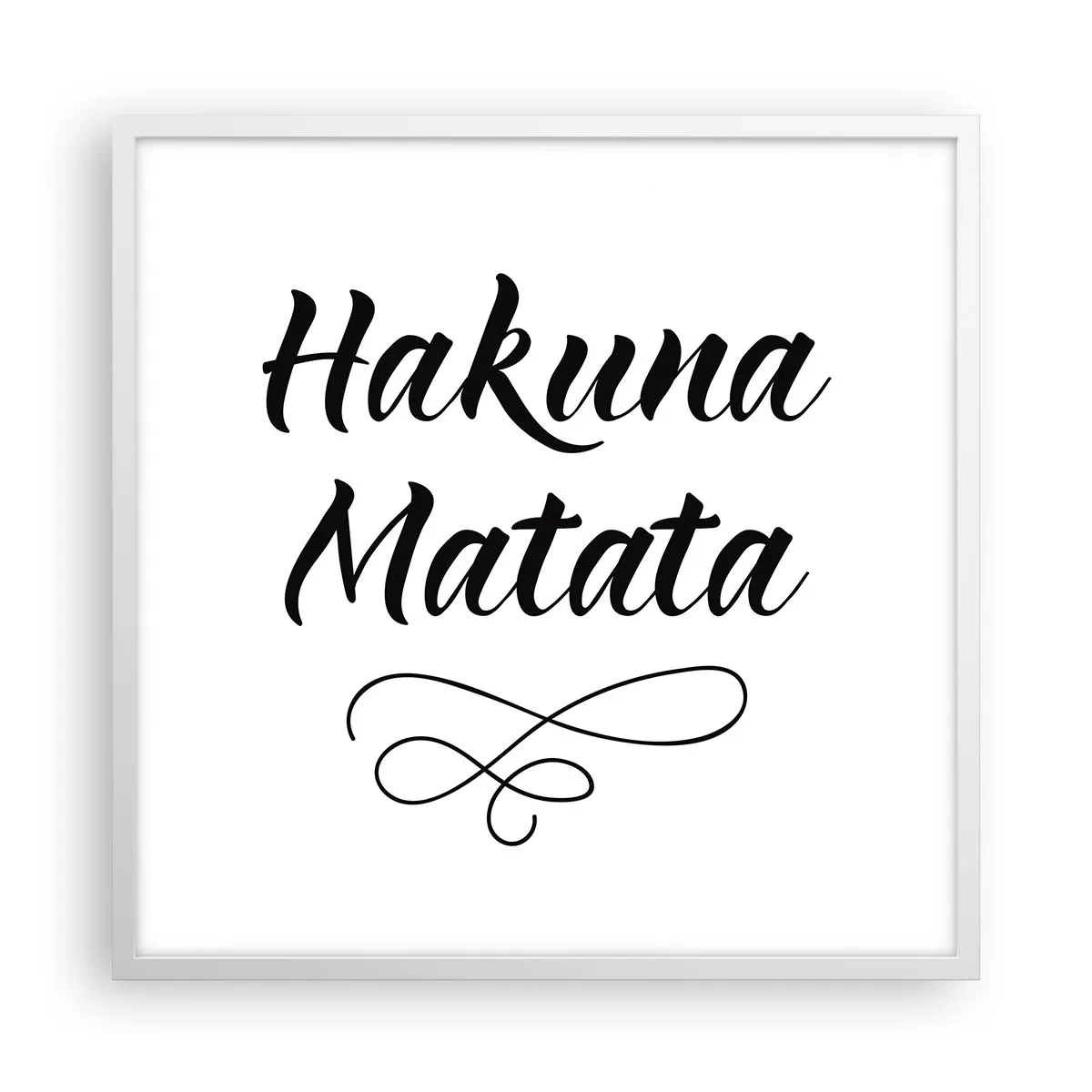Poster in een witte lijst - Beste advies - 60x60 cm