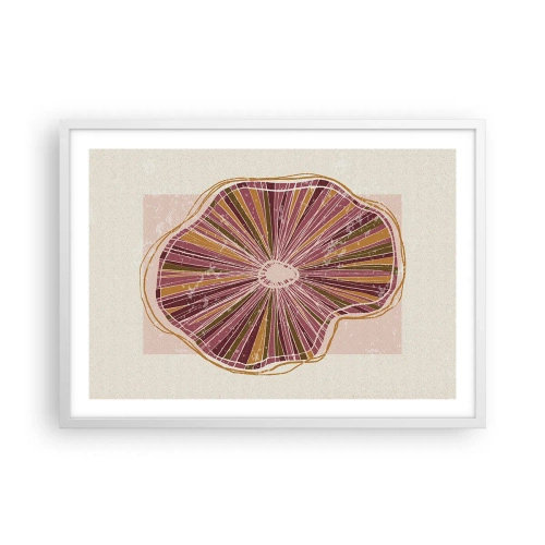 Poster in een witte lijst - Stralende abstractie - 70x50 cm