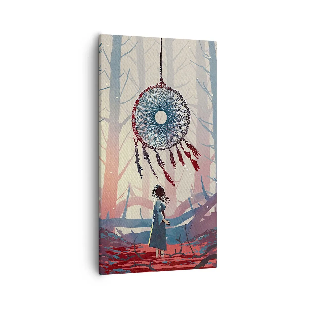 Schilderen op canvas - Een geheim ritueel van geluk - 55x100 cm