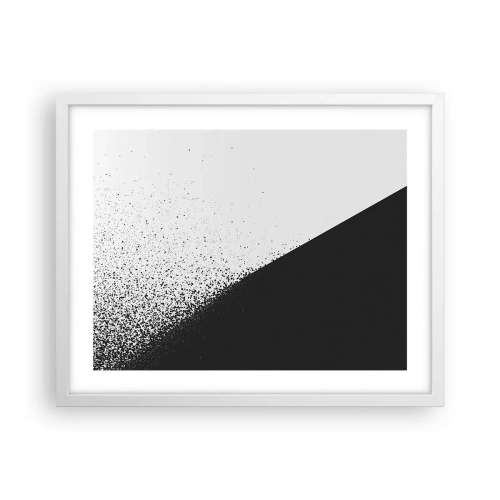 Poster in een witte lijst - Steeds sneller, meer en meer - 50x40 cm