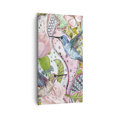 Schilderen op canvas - Verstrikt in wijnstokken - 55x100 cm