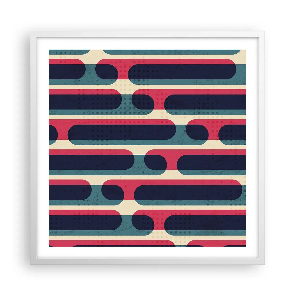 Poster in een witte lijst - In de diepte en vooruit - 60x60 cm